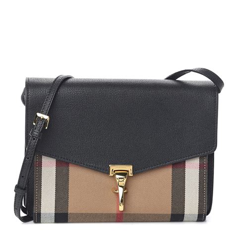 burberry small house check macken crossbody|BURBERRY Derby Calfskin House Check Small Macken .